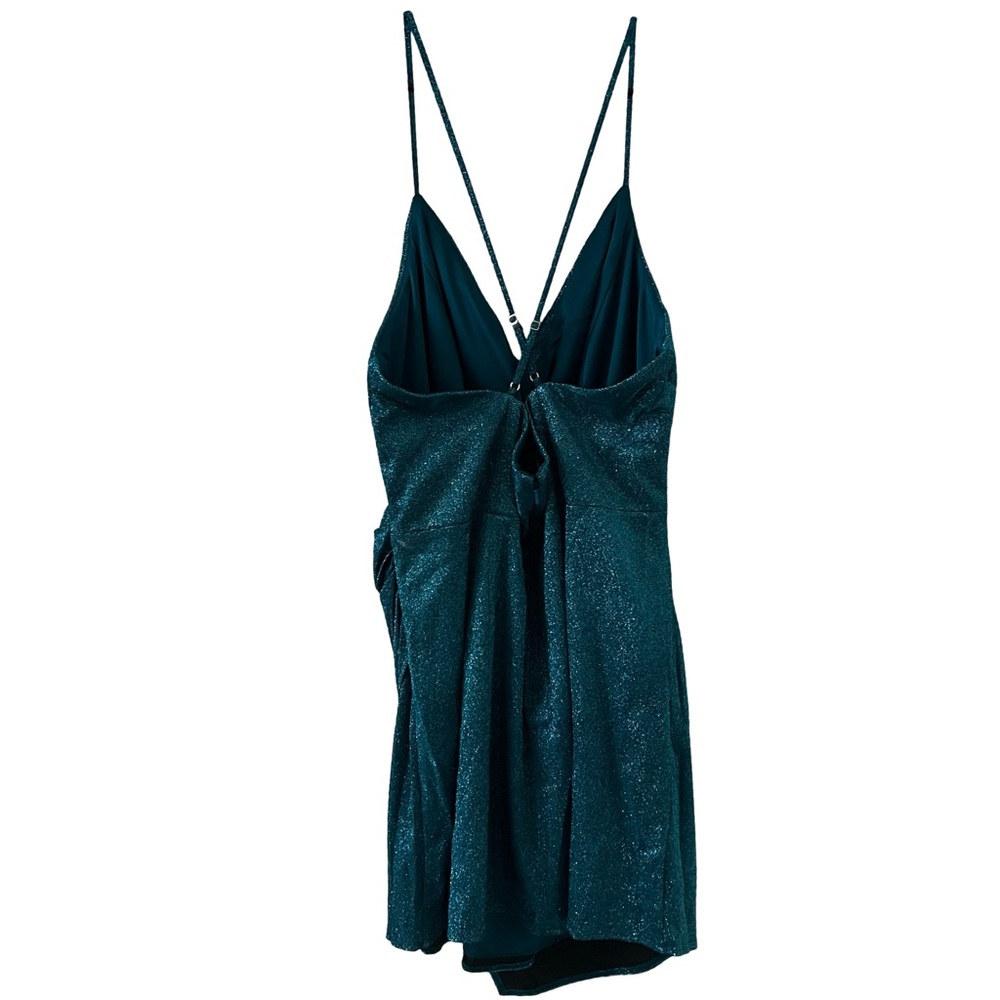 Jules & Cleo Glitter Knit Faux Wrap Dress - Picture 3 of 4